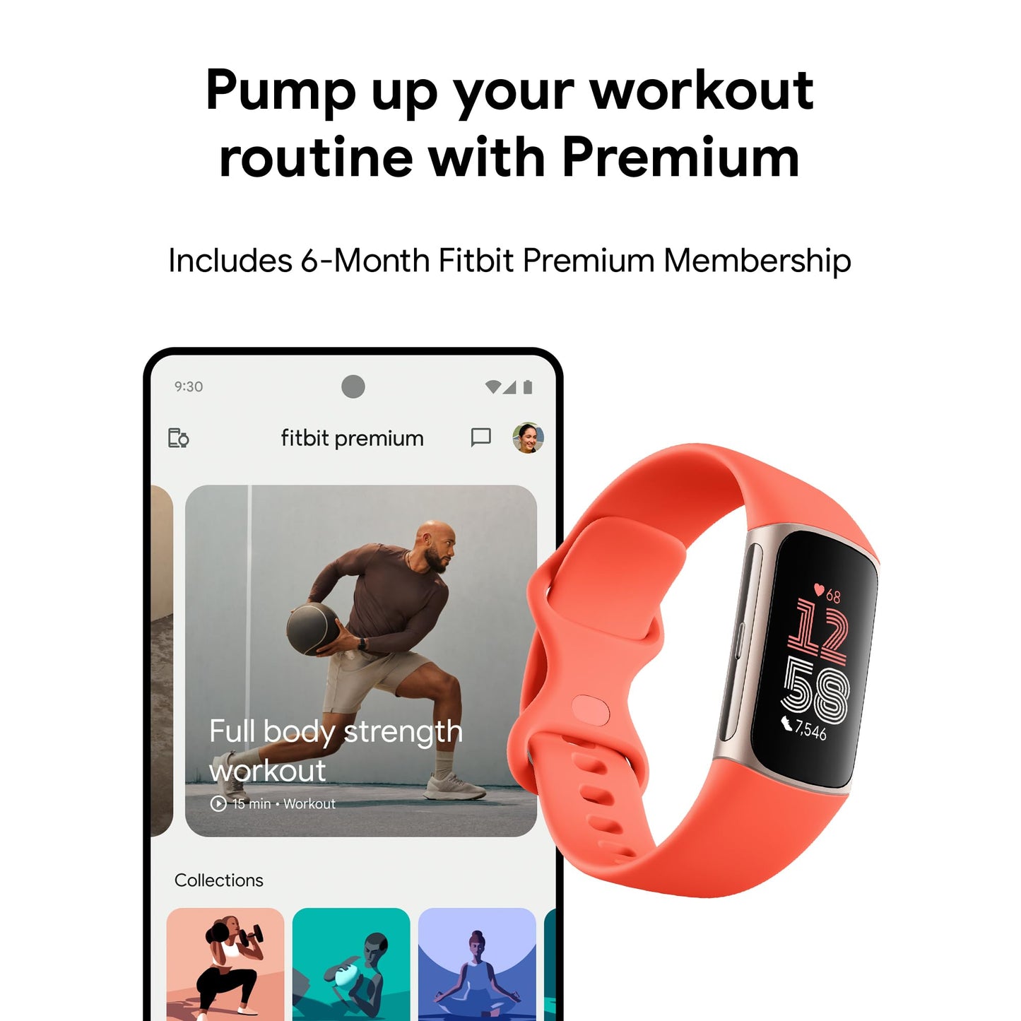 FITBIT Charge 6 Fitness Tracker with Heart Rate & GPS