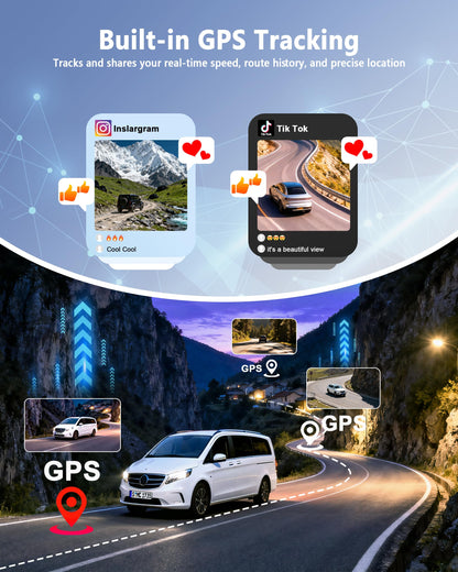 FAIMEE 4K Dash Cam Dual Wifi, GPS, Night Vision, 128GB Card