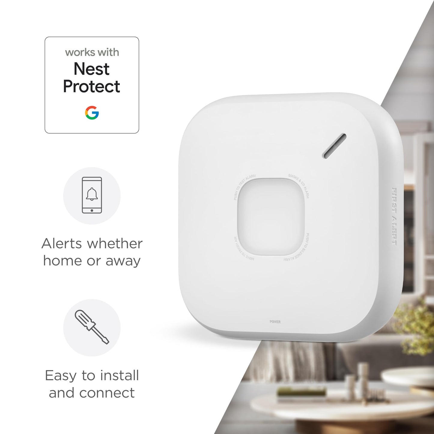 FIRST ALERT SC5 Hardwire Smart Smoke & CO Alarm, 1-Pack