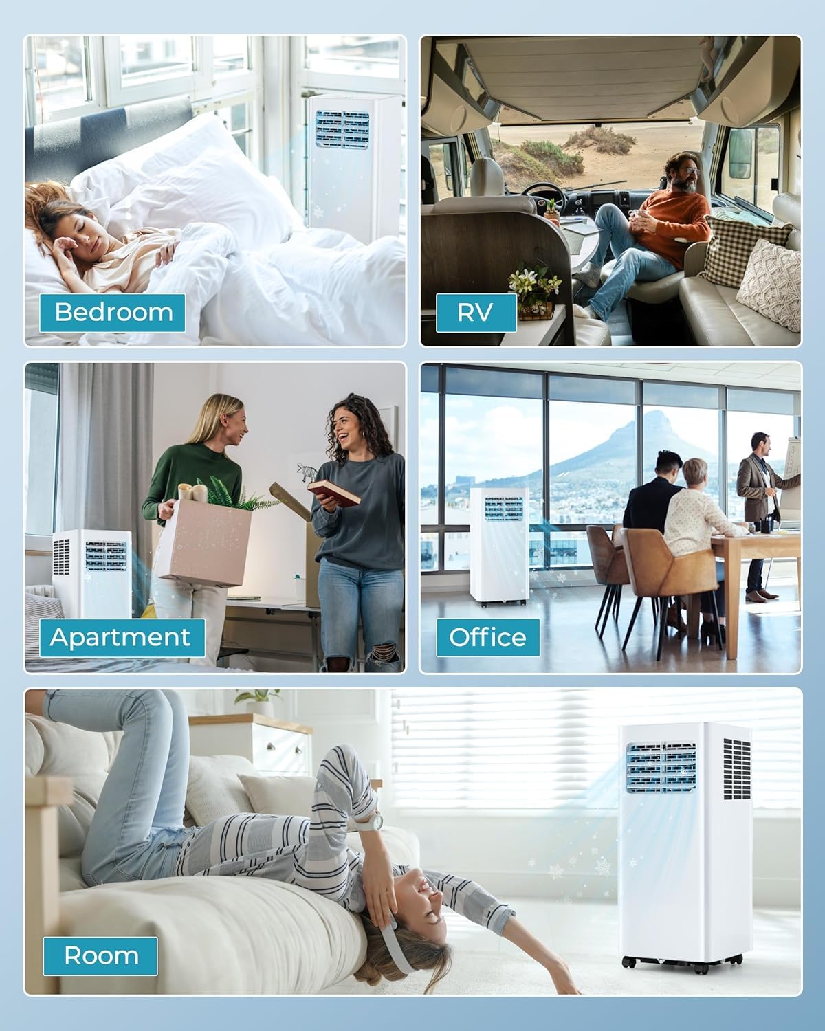 EUHOMY 10,000 BTU Portable Air Conditioner – 4 in 1 Unit