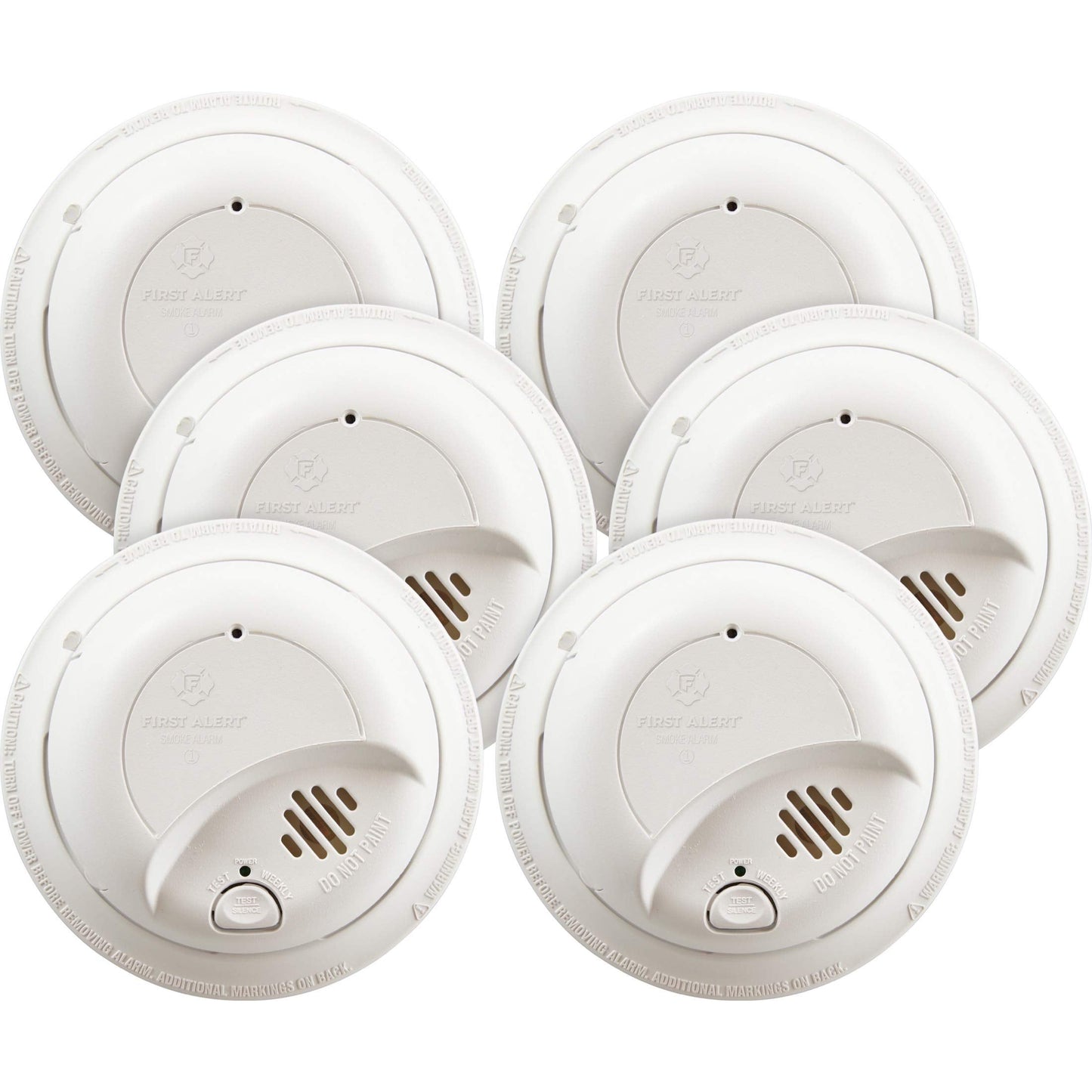 FIRST ALERT BRK SMI100-AC Hardwired Smoke Detector 6-Pack