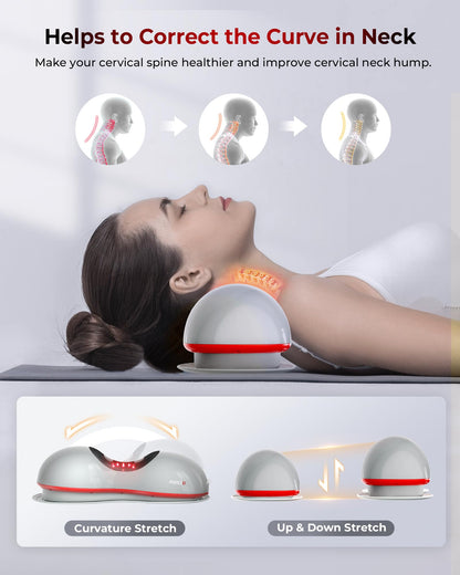 FLIKEZE Heated Neck Stretcher with Red Light Therapy