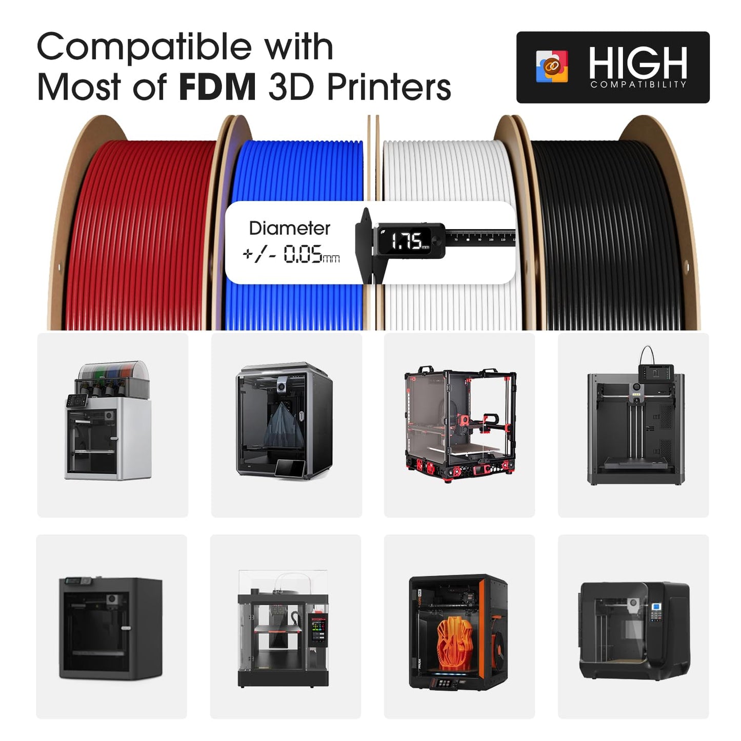 ESUN 10KG Black PLA Filament 1.75mm for 3D Printing