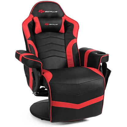 Pu Leather Massage Gaming Chair Ergonomic High Back Racing Style Gaming Recliner With Adjustable Backrest Amp Footrest Cup Holder Side Pouch - Comfortable And Ergonomic Design