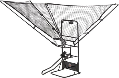 Rebounder Net Return System Portable Shot Trainer for Traditional Pole and Wall Mounted Hoops with Rotating Return Chute