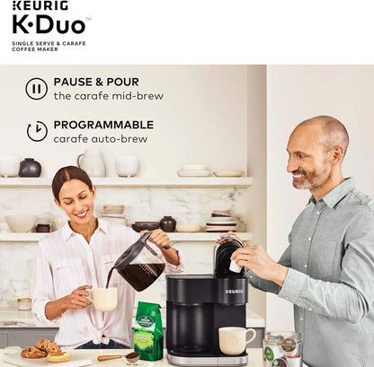 Duo Single Serve K-Cup Pod & Carafe Coffee Maker, Black