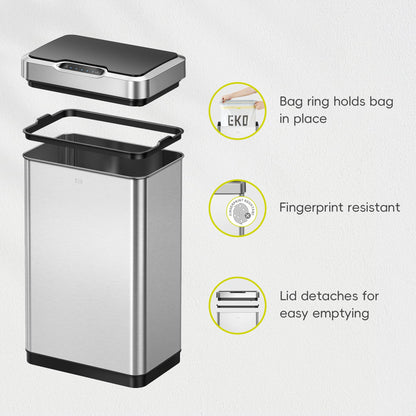 EKO Mirage-T Touchless Motion Sensor Trash Can 50L