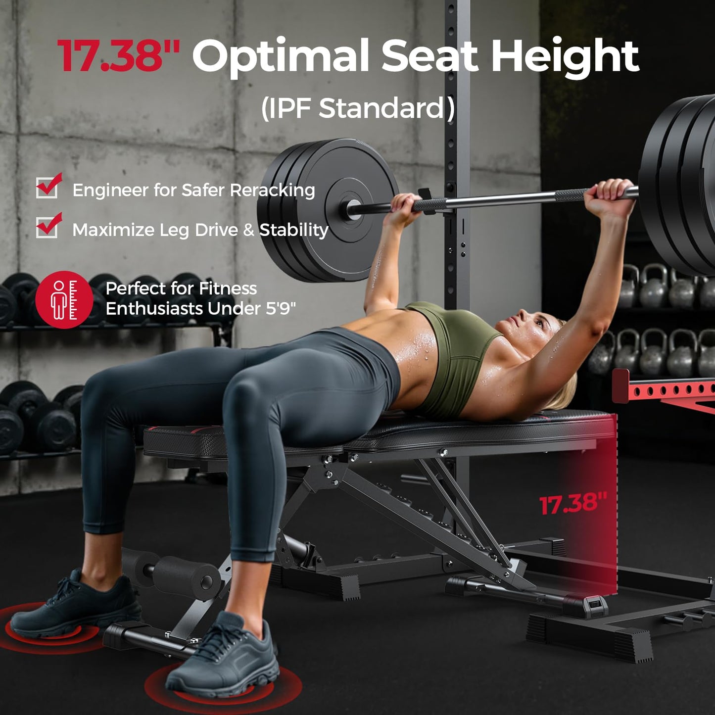 FLYBIRD WB2 Weight Bench - Adjustable Foldable Utility Bench