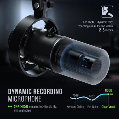 FIFINE K688 USB/XLR Dynamic Podcast Microphone Kit