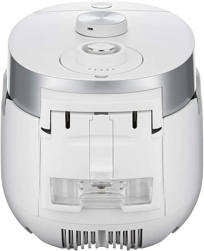 Small Stainless Steel Rice Cooker 6 Cups (Cooked), 12 Cups (Cooked) Induction Heating Dual Pressure, 16+ Menu Options (White)