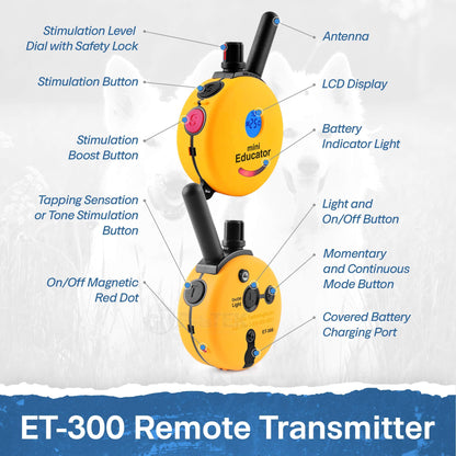 EDUCATOR ET-300 Mini E Collar - Remote Dog Training Device