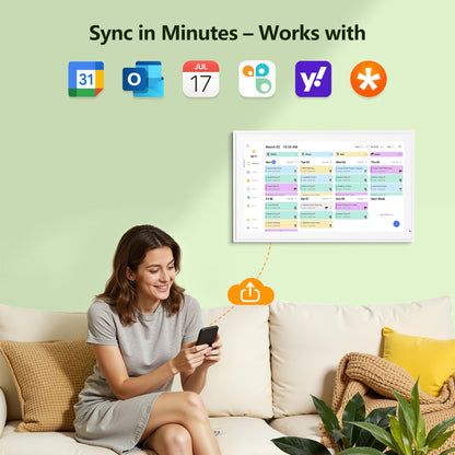 FLYEVFISH Digital Calendar 15.6 Inch Interactive Wall Planner