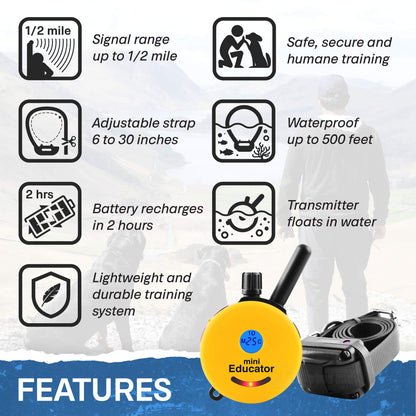 EDUCATOR ET-300 Mini E Collar - Remote Dog Training Device