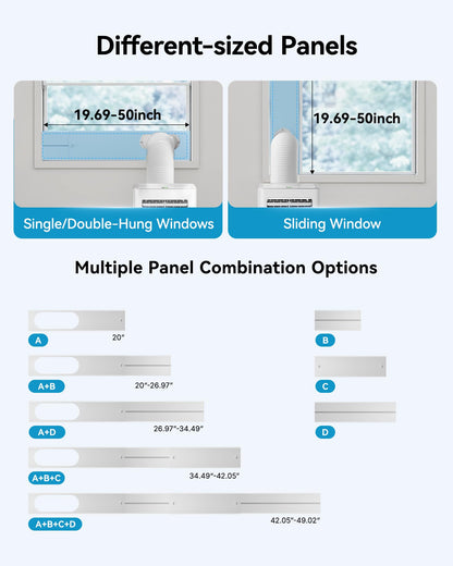FEELFUNN 8000 BTU Portable Air Conditioner - 3-in-1 Quiet AC