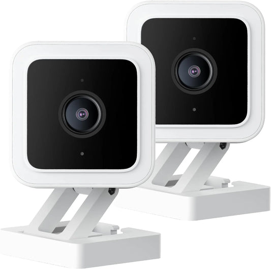 With Color Night Vision, Wired 1080p HD Indoor/Outdoor Security Camera, 2-Way Audio, Works with Alexa, Google Assistant, and IFTTT, 2-Pack