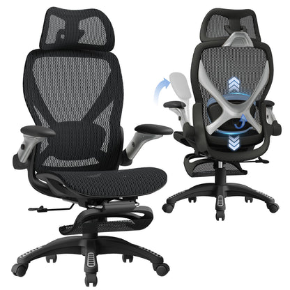 ELABEST X100 Ergonomic Mesh Office Chair with Footrest