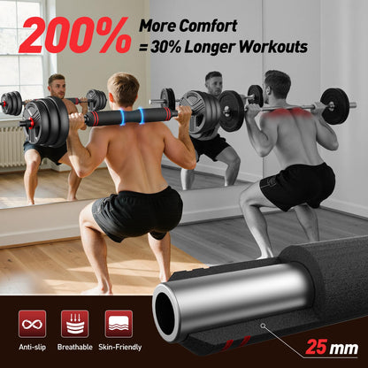 FITPLAM Adjustable Dumbbell Set 20-90lbs - 5 in 1 Weights