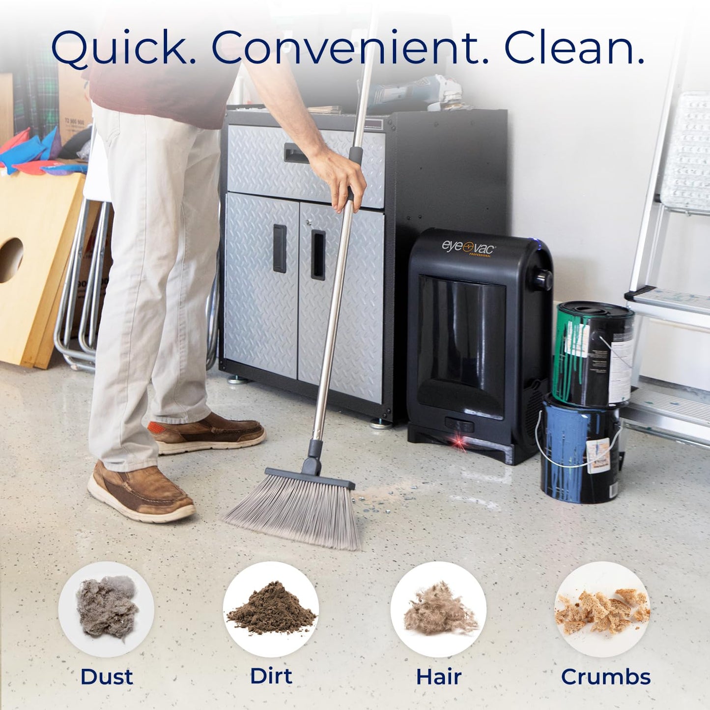 EYE-VAC EyeVac Pro Touchless Vacuum - Automatic Dustpan