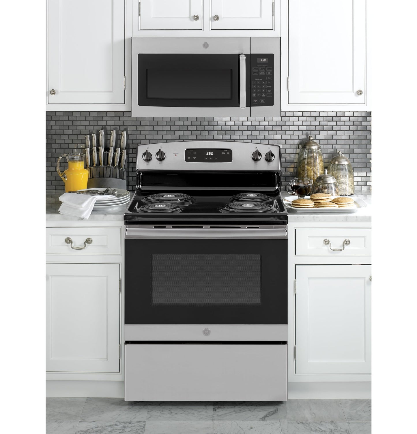 GE 30" Over-the-Range Microwave with 1000 Watts, 1.6 Cu Ft