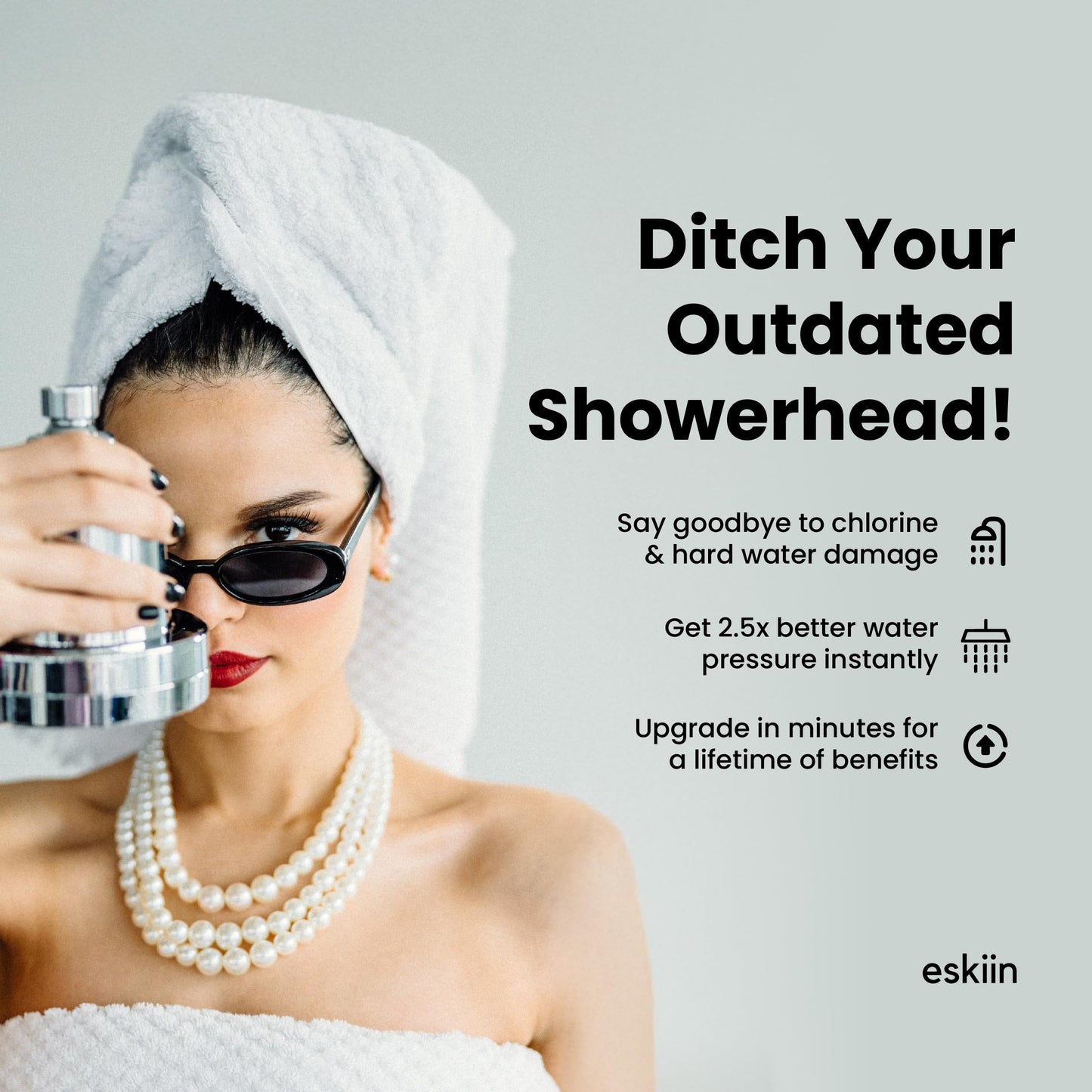 ESKIIN Filtered Shower Head - High Pressure Water Softener