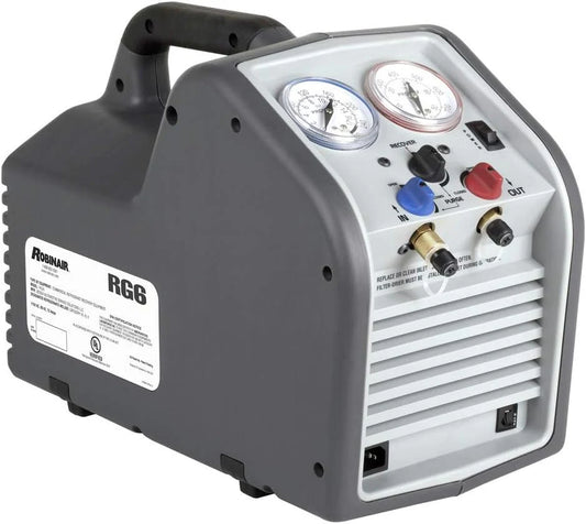 RG6 Portable Refrigerant Recovery Machine - 115V AC, 60 Hz