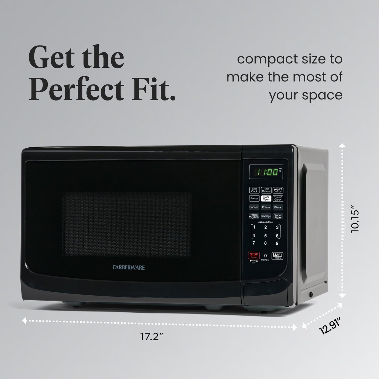 FARBERWARE 0.7 Cu. Ft. Countertop Microwave Oven - 700 Watts