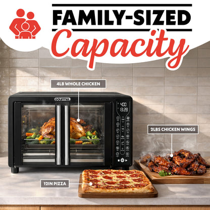 GOURMIA French Door Air Fryer - 25 Qt Convection Oven