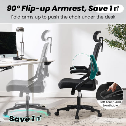 FIZZIN Ergonomic Office Chair with Adjustable Lumbar Support
