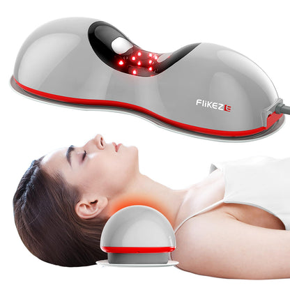 FLIKEZE Heated Neck Stretcher with Red Light Therapy