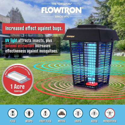 FLOWTRON Bug Zapper with 40W Bulb & 5600V Grid for 1 Acre