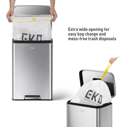EKO Madison Brushed Stainless 50L Step Trash Can
