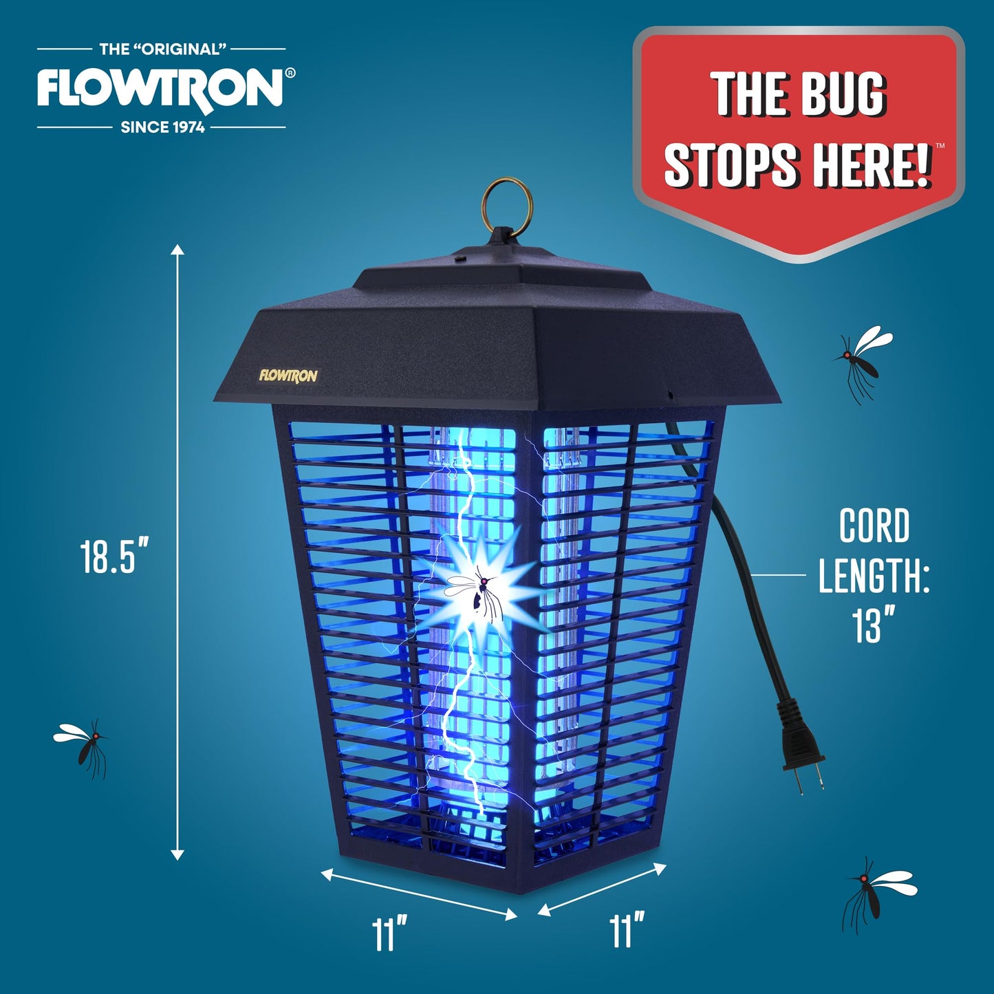 FLOWTRON Bug Zapper - 80W Electric Insect & Mosquito Killer