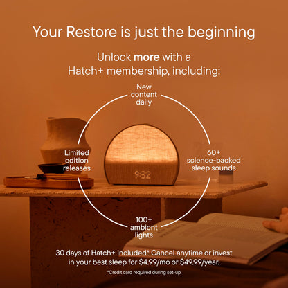 HATCH BABY Hatch Restore 3 Smart Sunrise Alarm Clock & Sound Machine