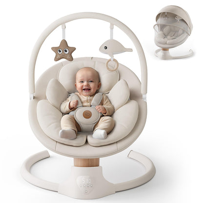 FASONBABY Electric Baby Swing with 10 Melodies & Remote