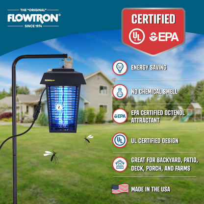 FLOWTRON Bug Zapper with 40W Bulb & 5600V Grid for 1 Acre