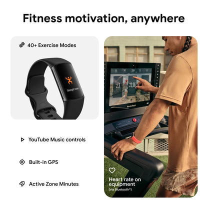 FITBIT Charge 6 Fitness Tracker with GPS and Heart Rate Monitoring