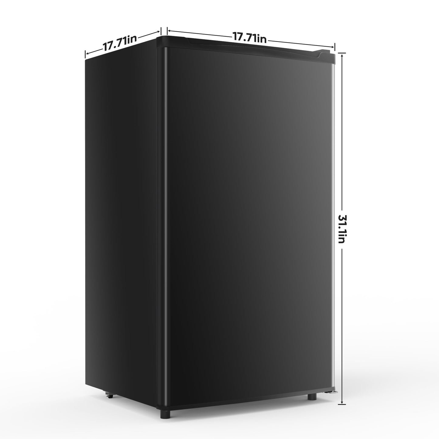 NEWBULIG Mini Fridge with Freezer 3.2 Cu.Ft - Compact Black Refrigerator
