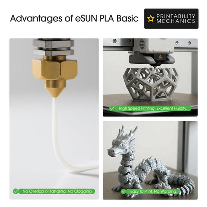 ESUN 10KG Black PLA Filament 1.75mm for 3D Printing