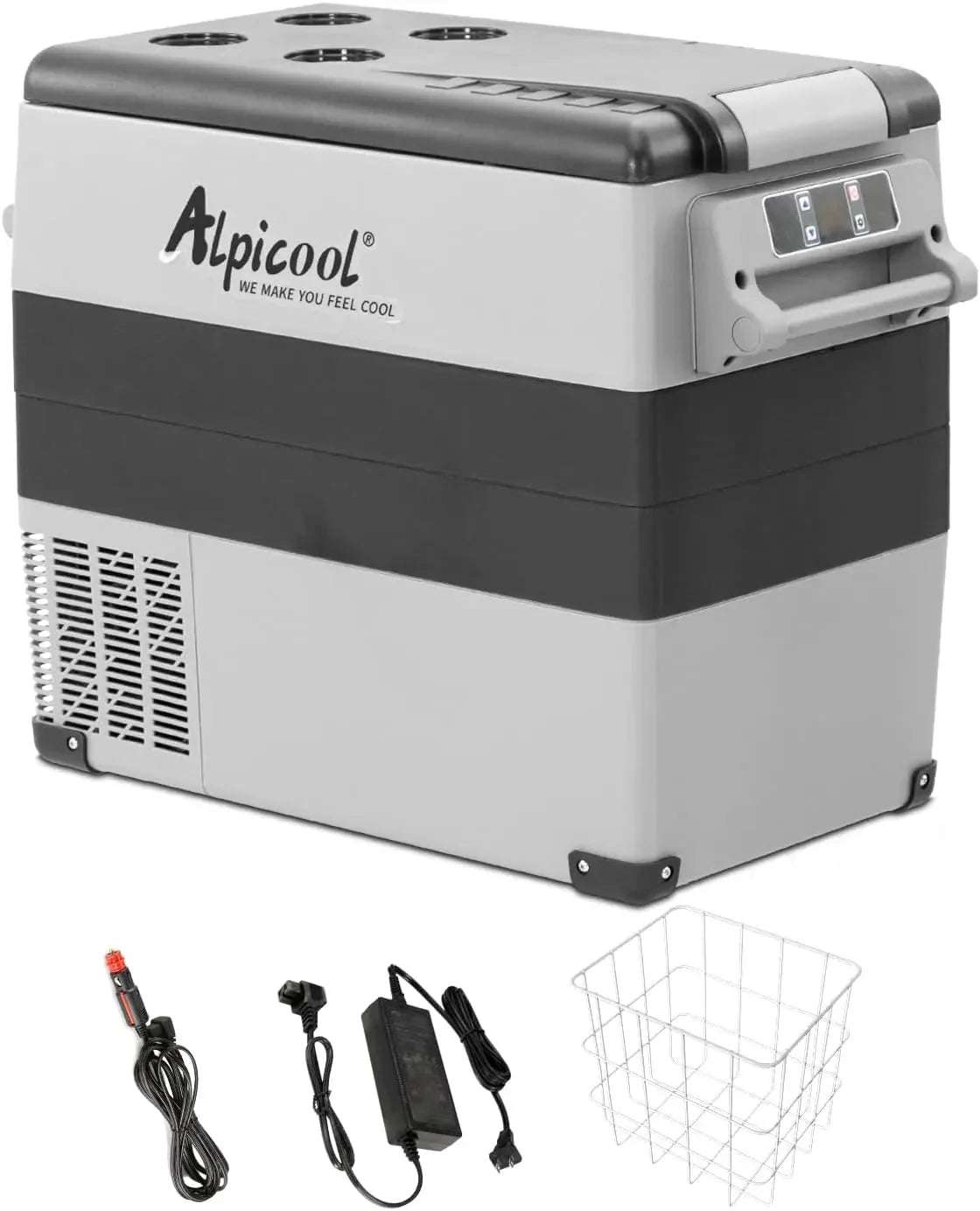 CF45 Portable Refrigerator 12 Volt Car Freezer 42 Quart Mini Fridge Freezer (-4C~68C) for Truck, RV, Vehicle, Travel, Outdoor -12/24V DC