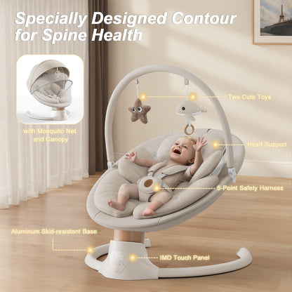 FASONBABY Electric Baby Swing with 10 Melodies & Remote