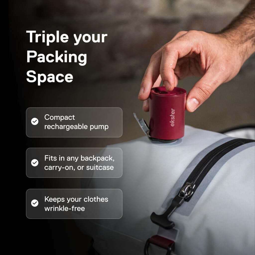EKSTER Travel Pack Vacuum Kit - Waterproof 4-Pack Bags with Pump