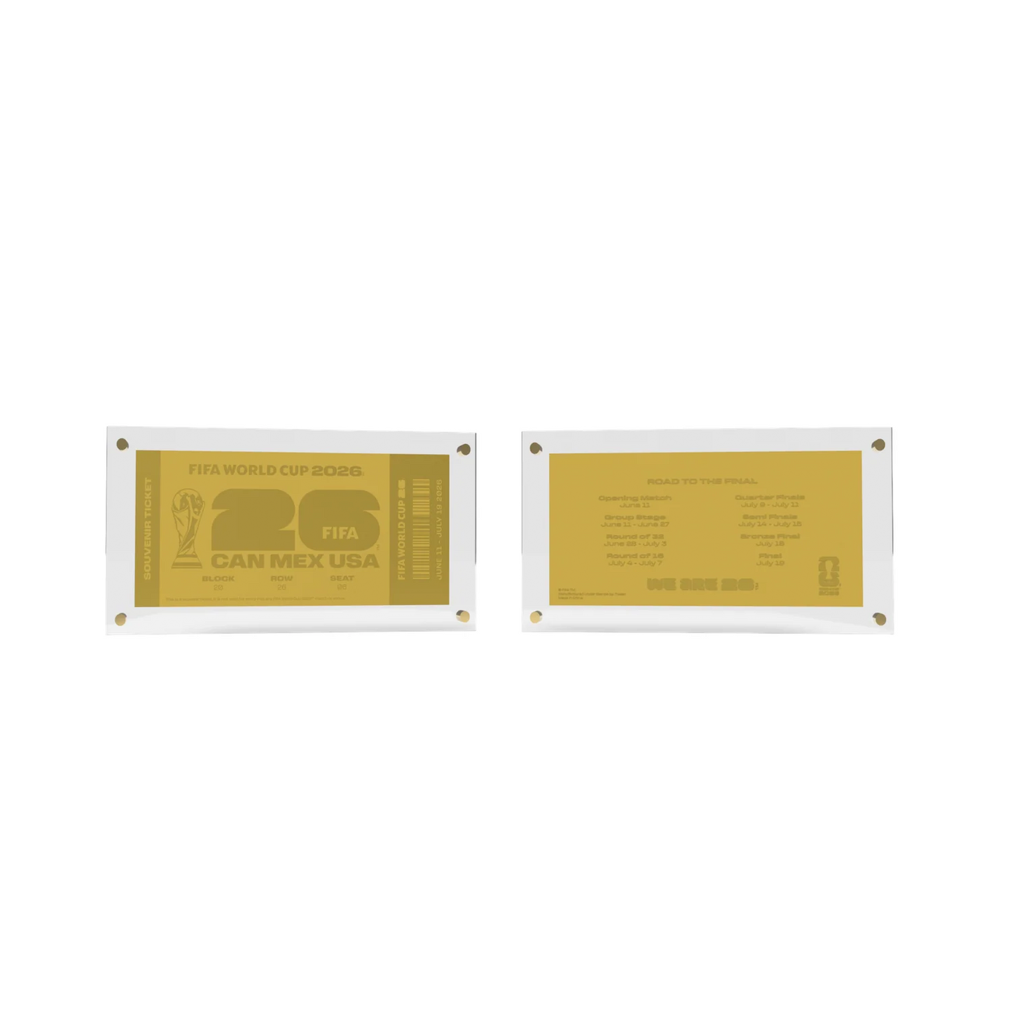 FIFA World Cup 2026™ Gold Metal Replica Ticket