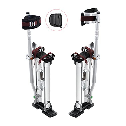 VEVOR Drywall Stilts, 18''-30'' Adjustable Aluminum Tool Stilts with Protective Knee Pads