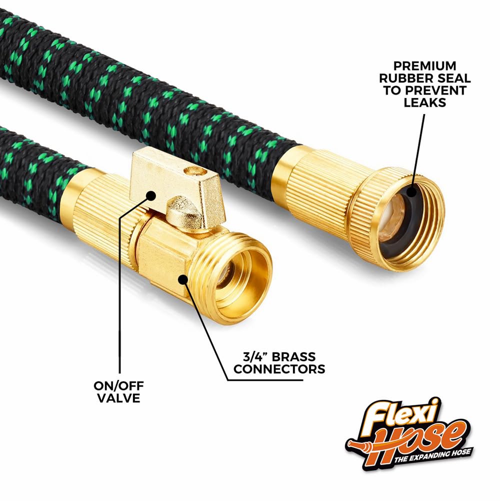 FLEXI HOSE Expandable Garden Hose 100FT with 8 Function Nozzle