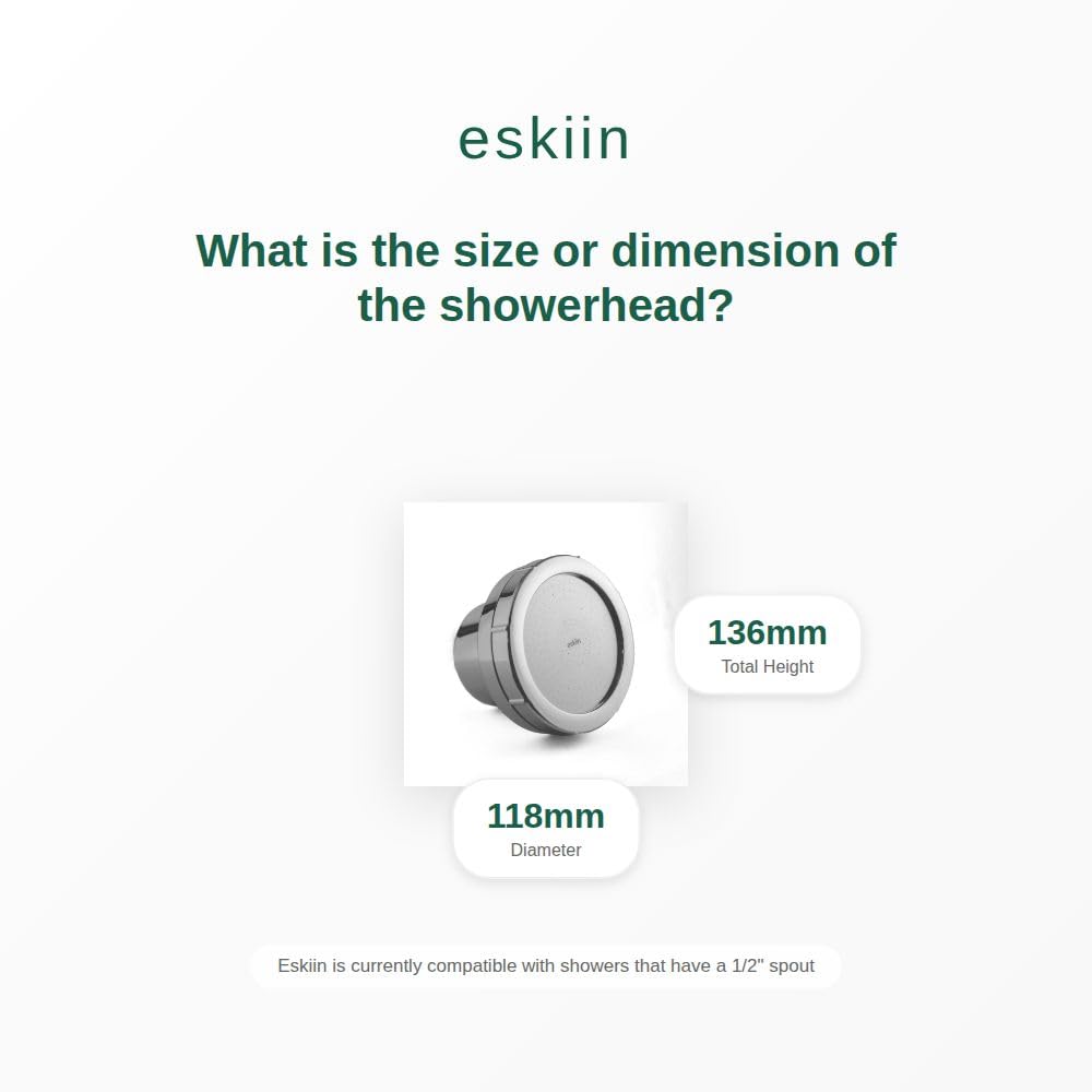 ESKIIN Filtered Showerhead - High Pressure Water Softener