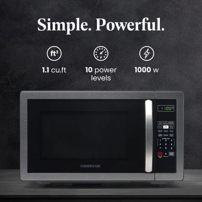 FARBERWARE 1.1 Cu. Ft. 1000W Countertop Microwave Oven