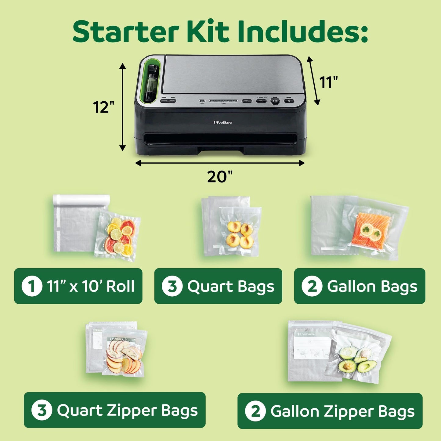 FOODSAVER V4400 Vacuum Sealer Machine with Starter Kit