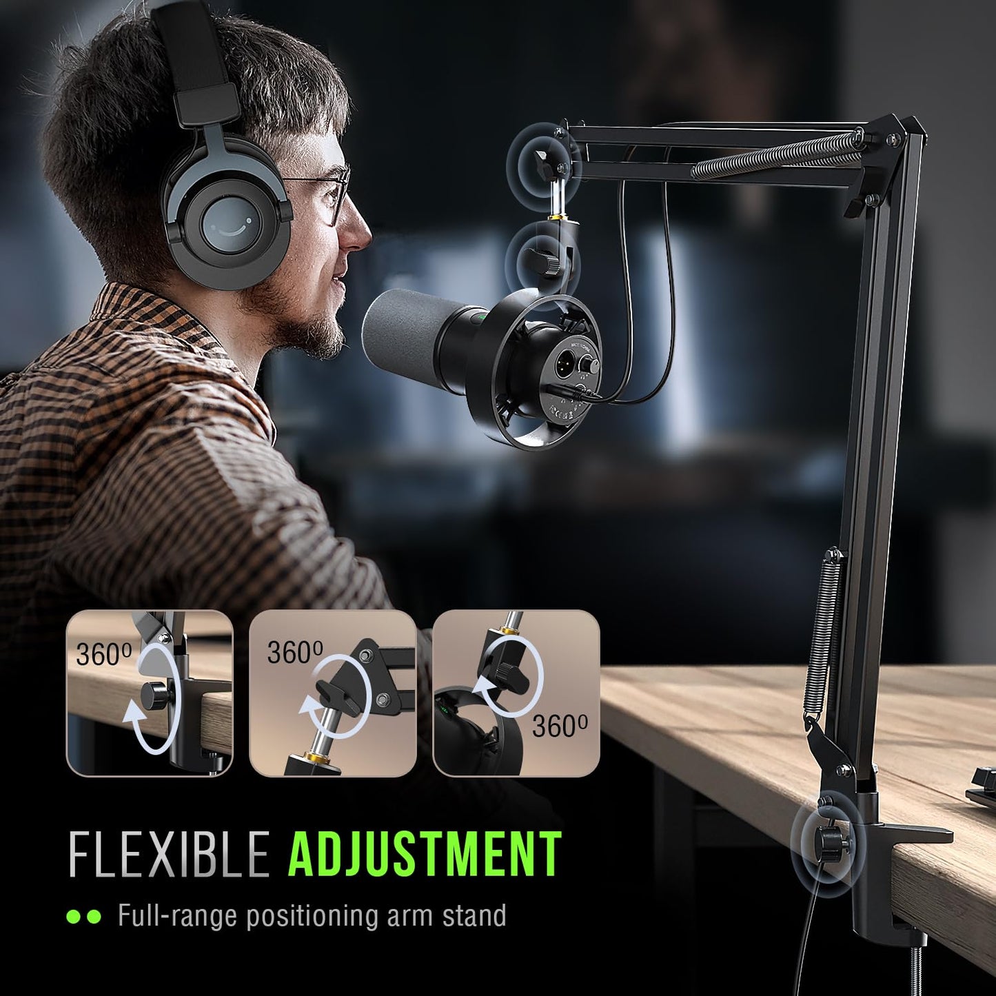 FIFINE K688 USB/XLR Dynamic Podcast Microphone Kit