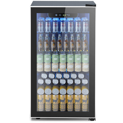 ELECTACTIC Mini Fridge 130 Can Beverage Cooler, 3.2 Cu.Ft