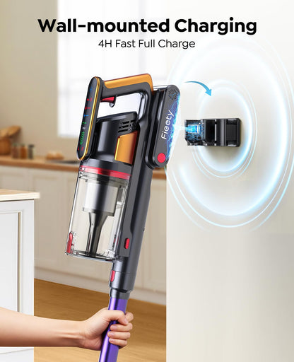FIEETY Cordless Vacuum Cleaner 650W 55KPa with Pet Brush